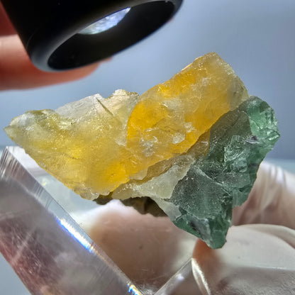 Phantom Fluorit Würfel Stufe, gelb grün Okorusu, Namibia 42*28*25mm