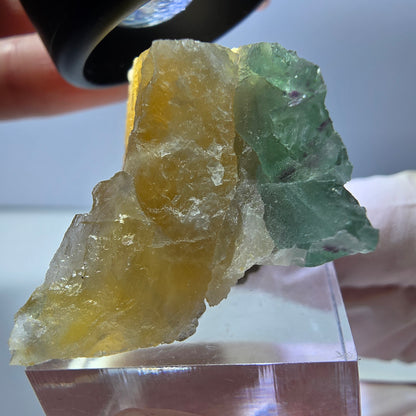 Phantom Fluorit Würfel Stufe, gelb grün Okorusu, Namibia 42*28*25mm