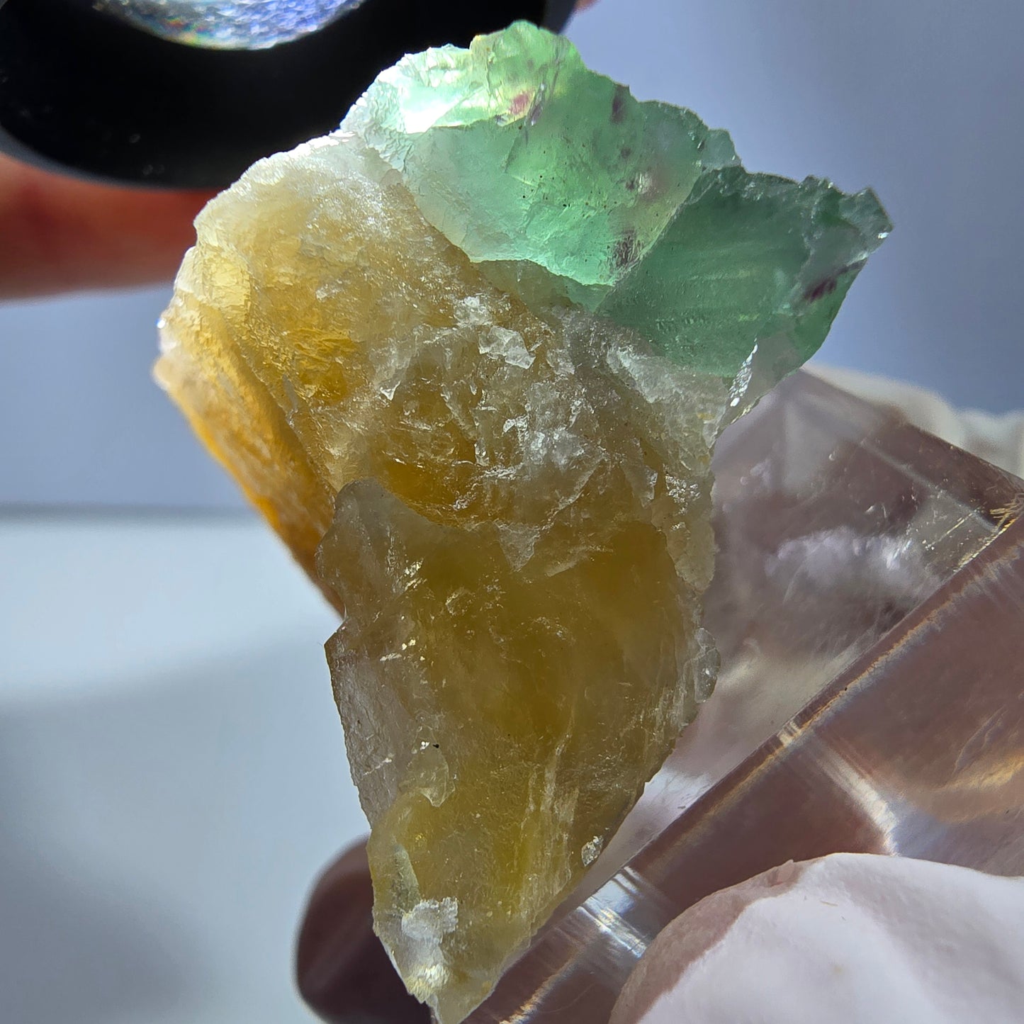 Phantom Fluorit Würfel Stufe, gelb grün Okorusu, Namibia 42*28*25mm