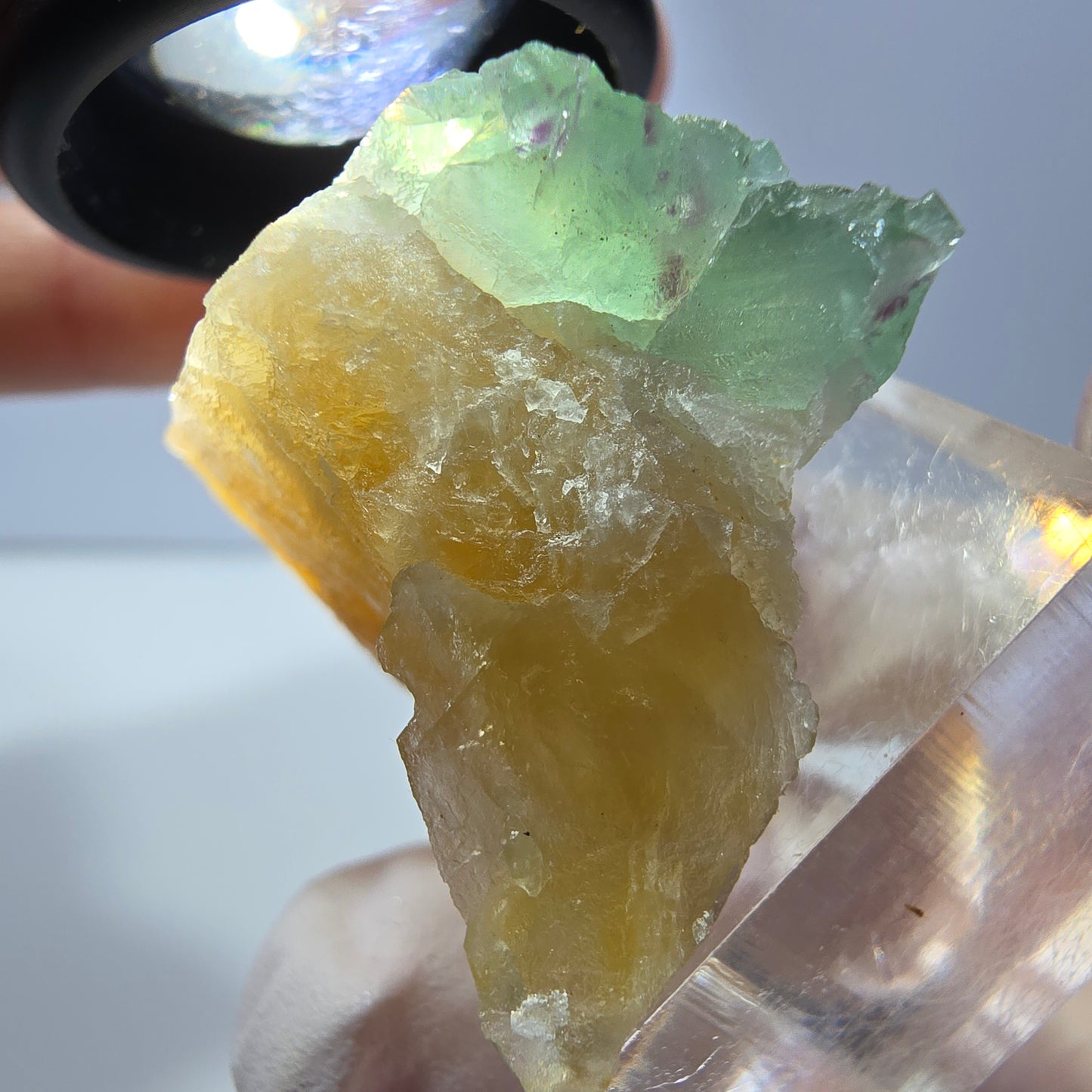 Phantom Fluorit Würfel Stufe, gelb grün Okorusu, Namibia 42*28*25mm