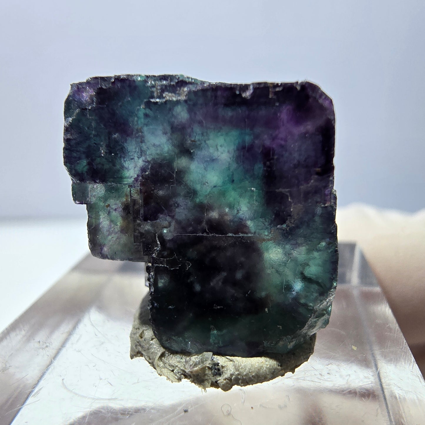 Phantom Fluorit Würfel parkettiert, grün lila Okorusu, Namibia 17*16*16mm