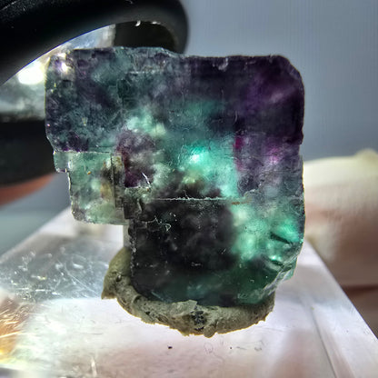 Phantom Fluorit Würfel parkettiert, grün lila Okorusu, Namibia 17*16*16mm