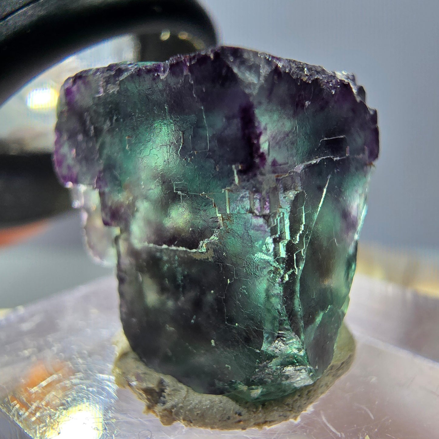 Phantom Fluorit Würfel parkettiert, grün lila Okorusu, Namibia 17*16*16mm
