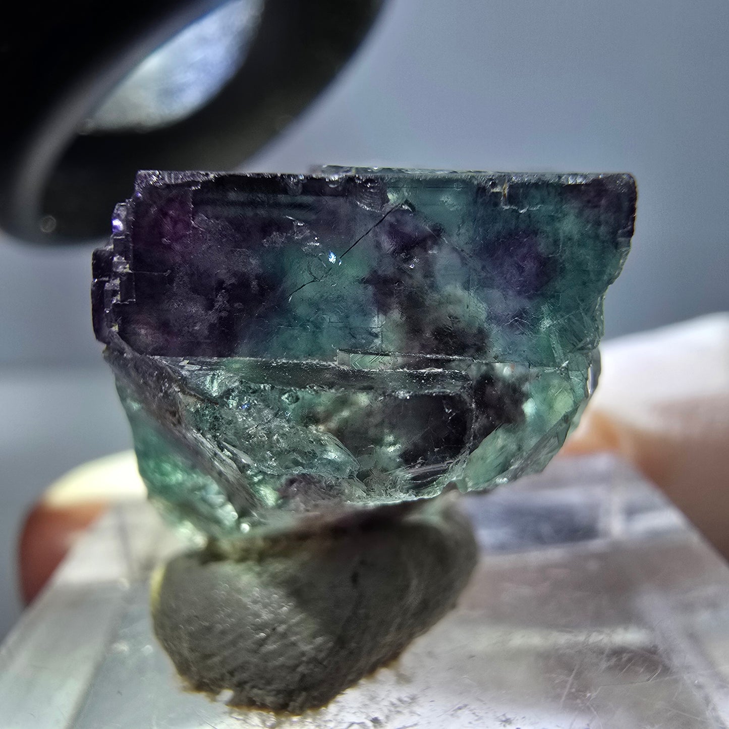 Phantom Fluorit Würfel parkettiert, grün lila Okorusu, Namibia 17*16*16mm