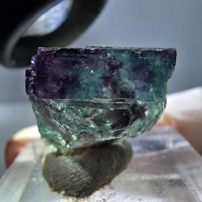 Phantom Fluorit Würfel parkettiert, grün lila Okorusu, Namibia 17*16*16mm