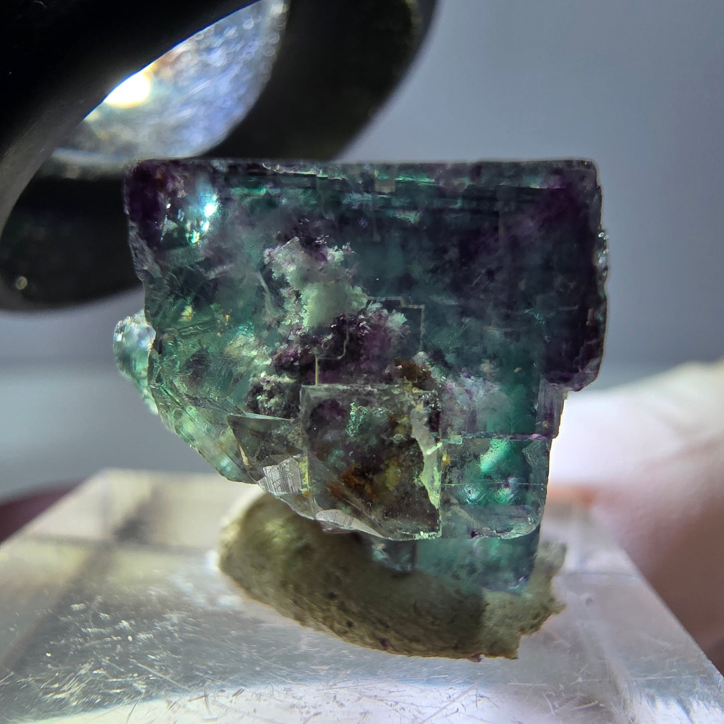 Phantom Fluorit Würfel parkettiert, grün lila Okorusu, Namibia 17*16*16mm