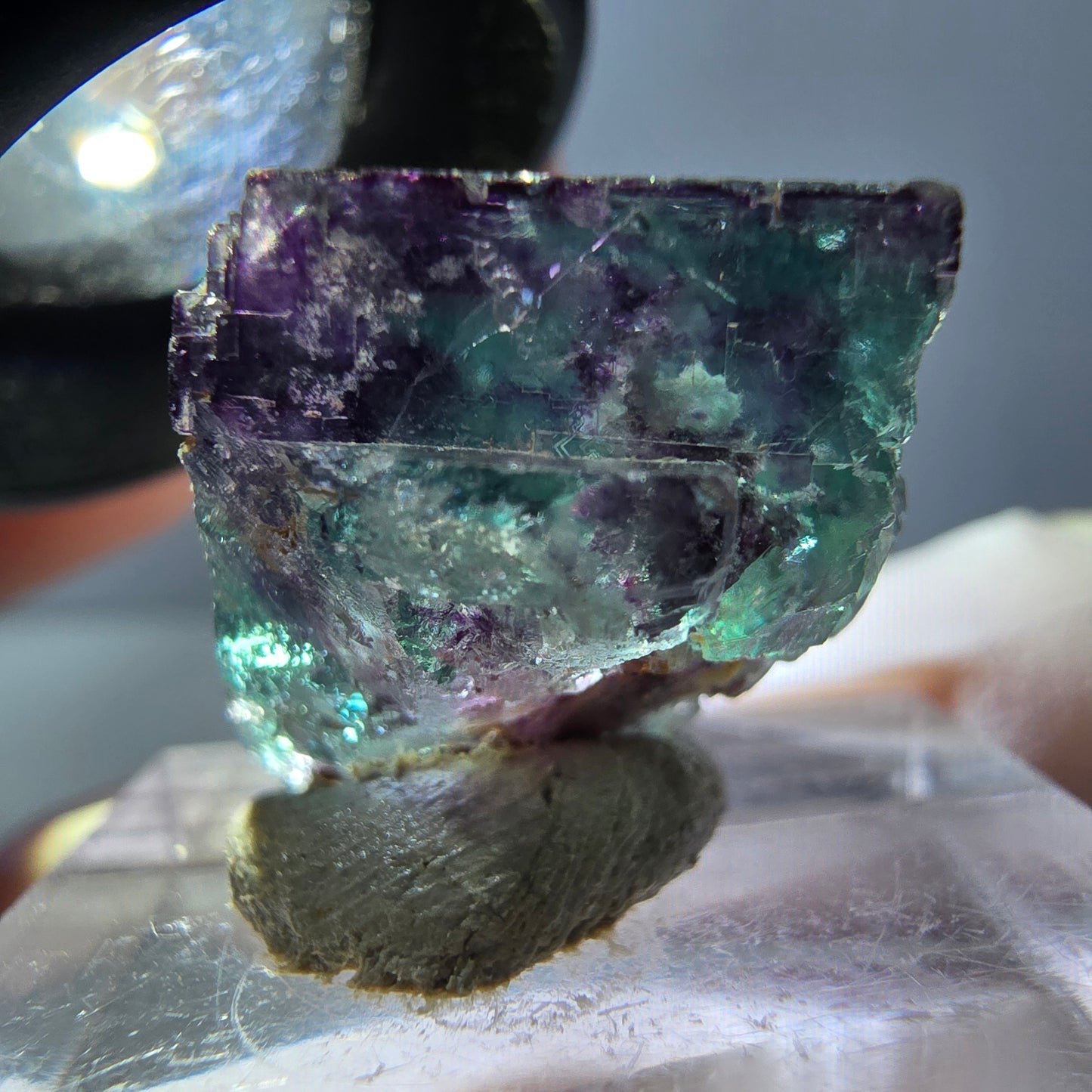 Phantom Fluorit Würfel parkettiert, grün lila Okorusu, Namibia 17*16*16mm
