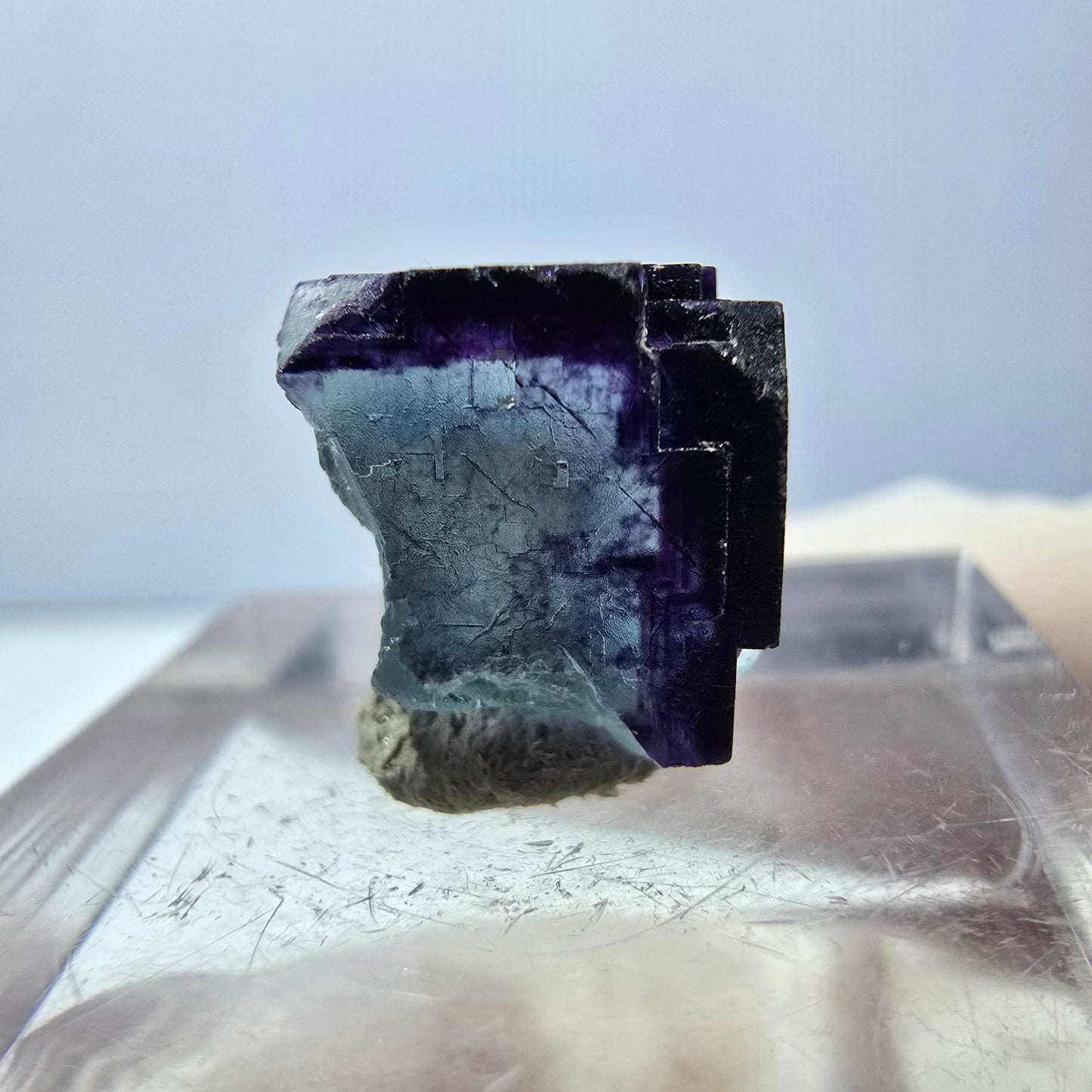Phantom Fluorit Würfel parkettiert, grün lila Okorusu, Namibia 12*12*11mm