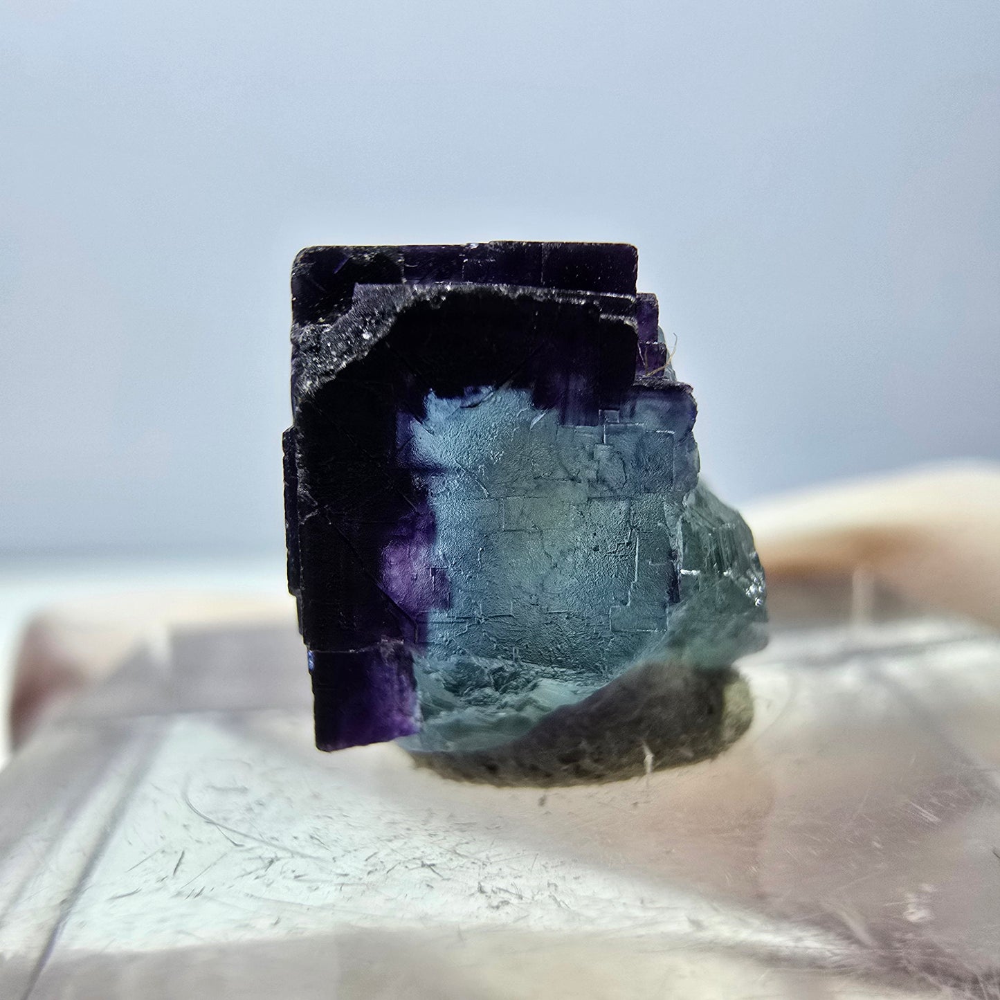 Phantom Fluorit Würfel parkettiert, grün lila Okorusu, Namibia 12*12*11mm