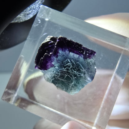 Phantom Fluorit Würfel parkettiert, grün lila Okorusu, Namibia 12*12*11mm