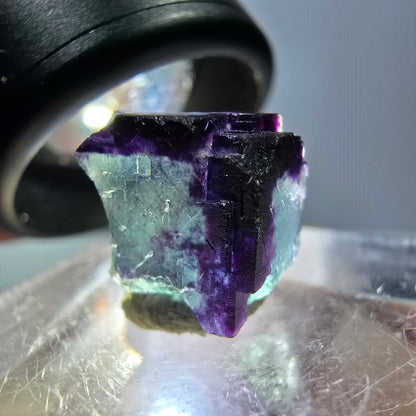 Phantom Fluorit Würfel parkettiert, grün lila Okorusu, Namibia 12*12*11mm