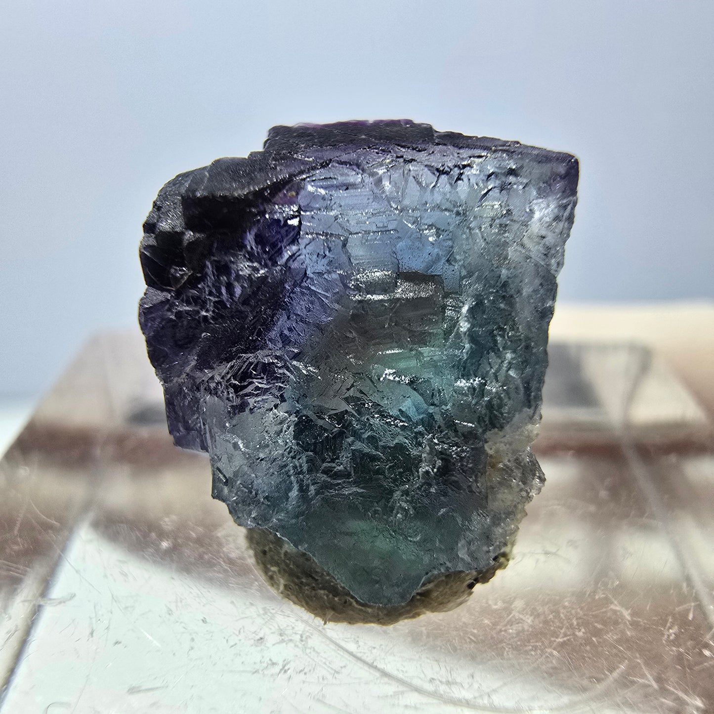 Phantom Fluorit Würfel parkettiert, grün lila Okorusu, Namibia 12*12*11mm