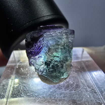 Phantom Fluorit Würfel parkettiert, grün lila Okorusu, Namibia 12*12*11mm