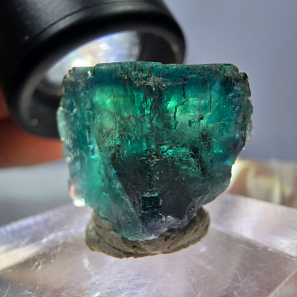 Phantom Fluorit Würfel parkettiert, grün lila Okorusu, Namibia 16*16*14mm