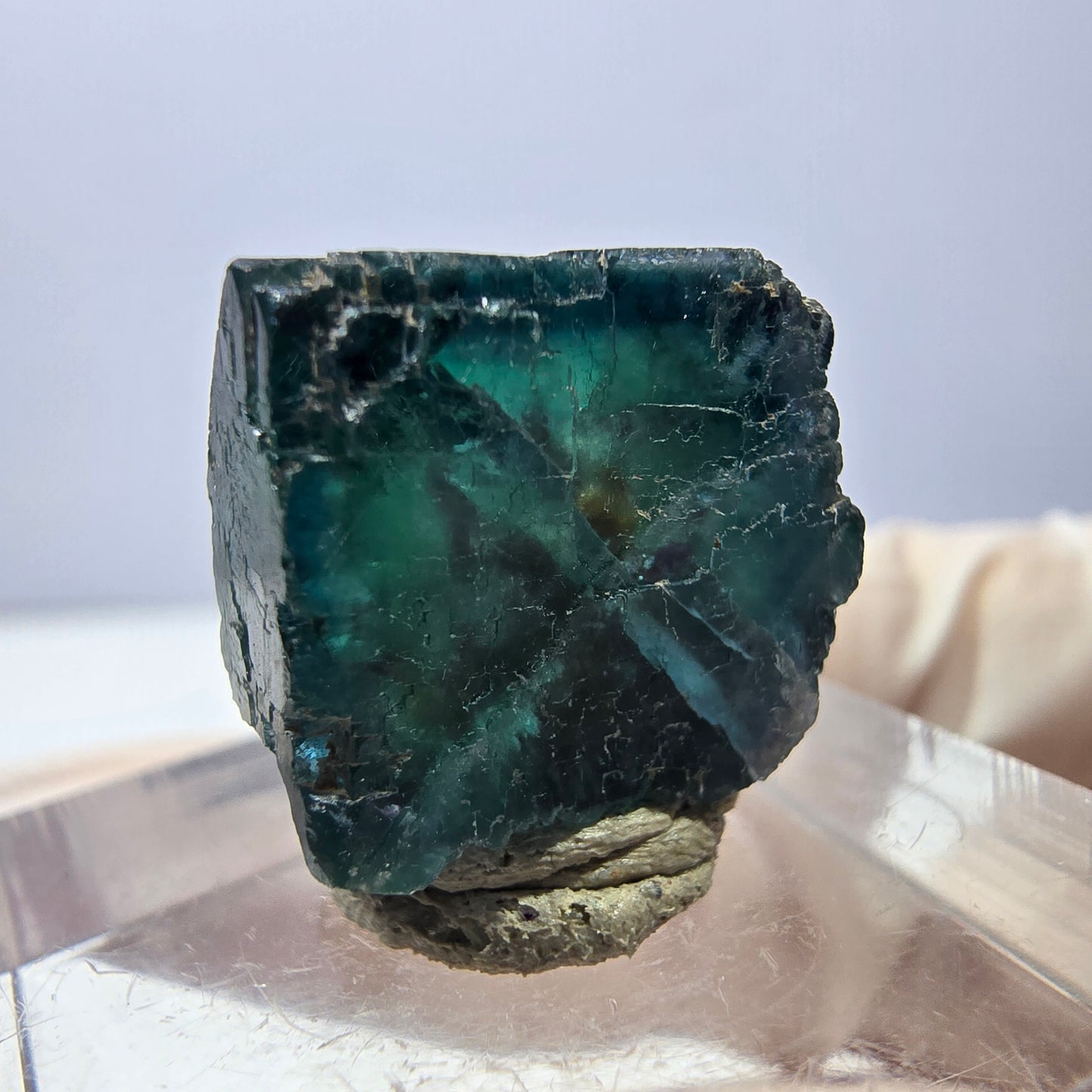 Phantom Fluorit Würfel parkettiert, grün lila Okorusu, Namibia 16*16*14mm