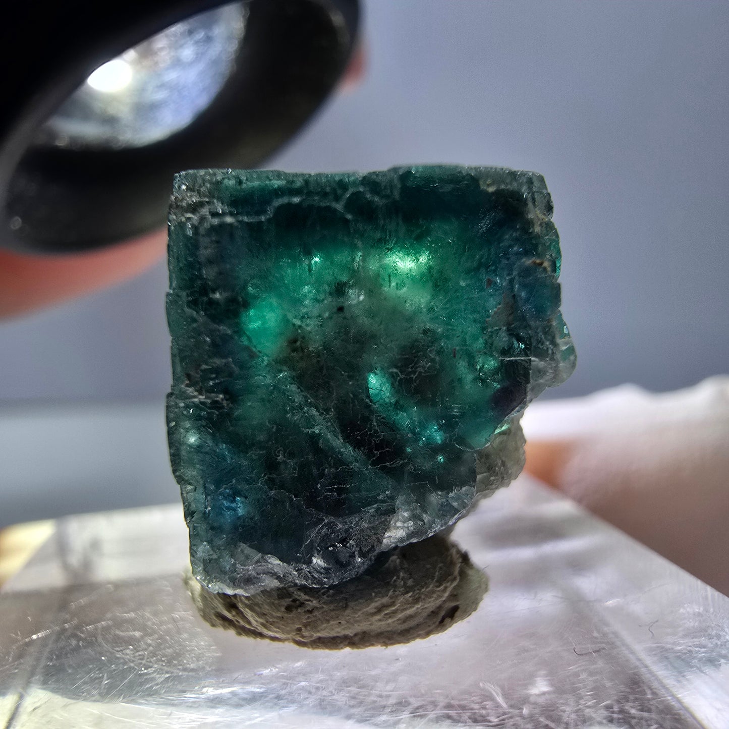 Phantom Fluorit Würfel parkettiert, grün lila Okorusu, Namibia 16*16*14mm