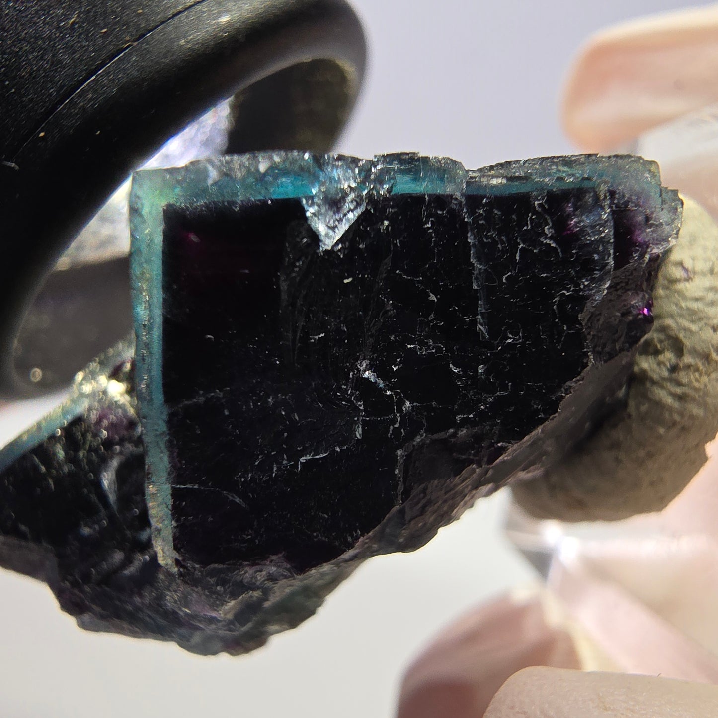 Phantom Fluorit Würfel Stufe, lila grün Okorusu, Namibia 40*33*21mm