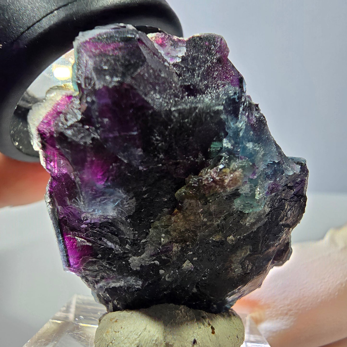 Phantom Fluorit Würfel Stufe, lila grün Okorusu, Namibia 40*33*21mm
