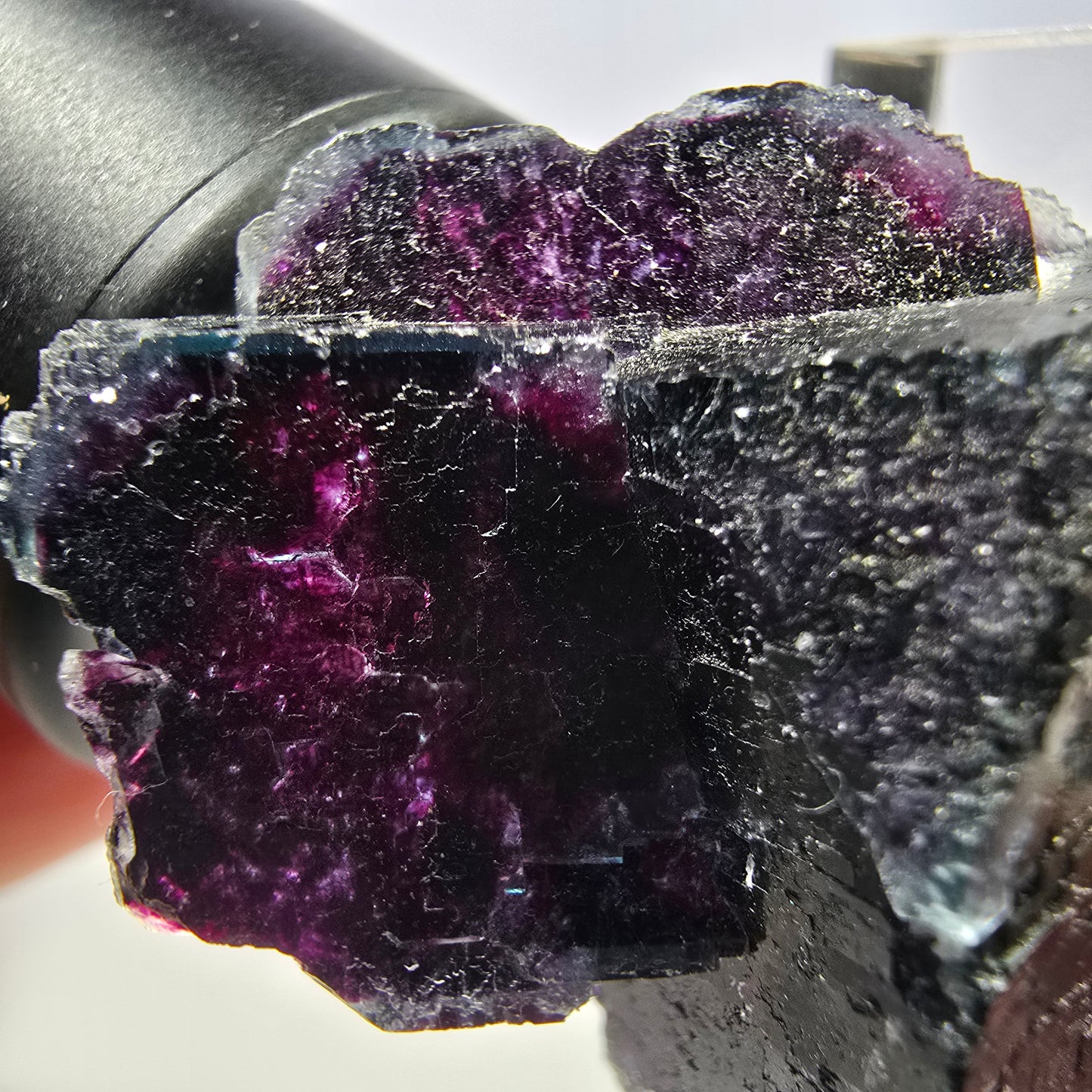 Phantom Fluorit Würfel Stufe, lila grün Okorusu, Namibia 40*33*21mm
