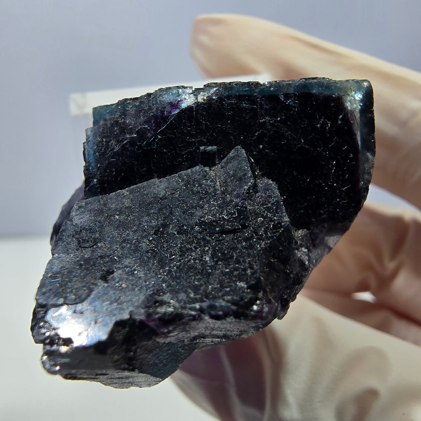 Phantom Fluorit Würfel Stufe, lila grün Okorusu, Namibia 40*33*21mm