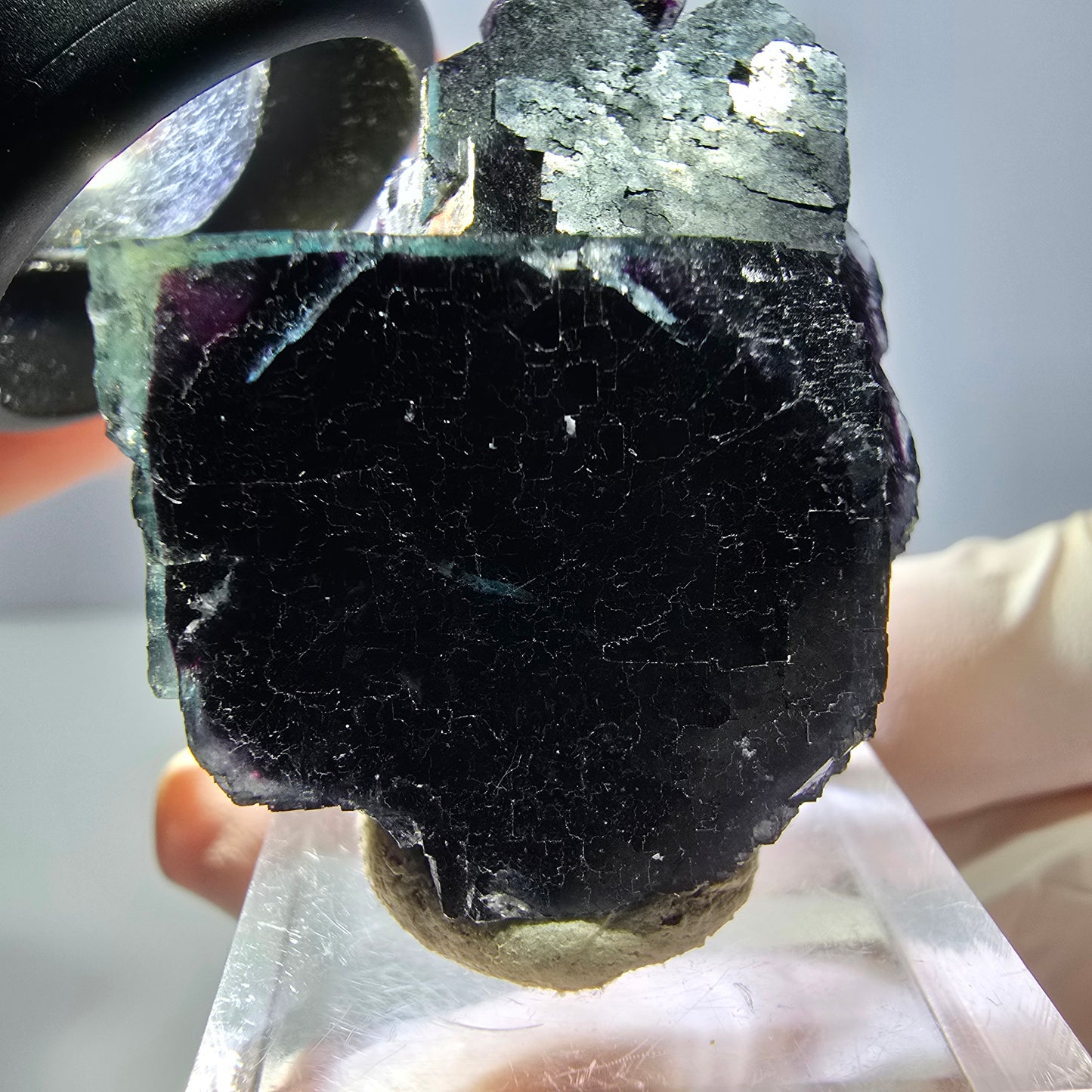 Phantom Fluorit Würfel Stufe, lila grün Okorusu, Namibia 40*33*21mm