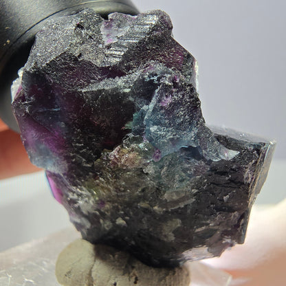 Phantom Fluorit Würfel Stufe, lila grün Okorusu, Namibia 40*33*21mm