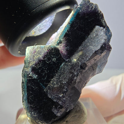 Phantom Fluorit Würfel Stufe, lila grün Okorusu, Namibia 40*33*21mm