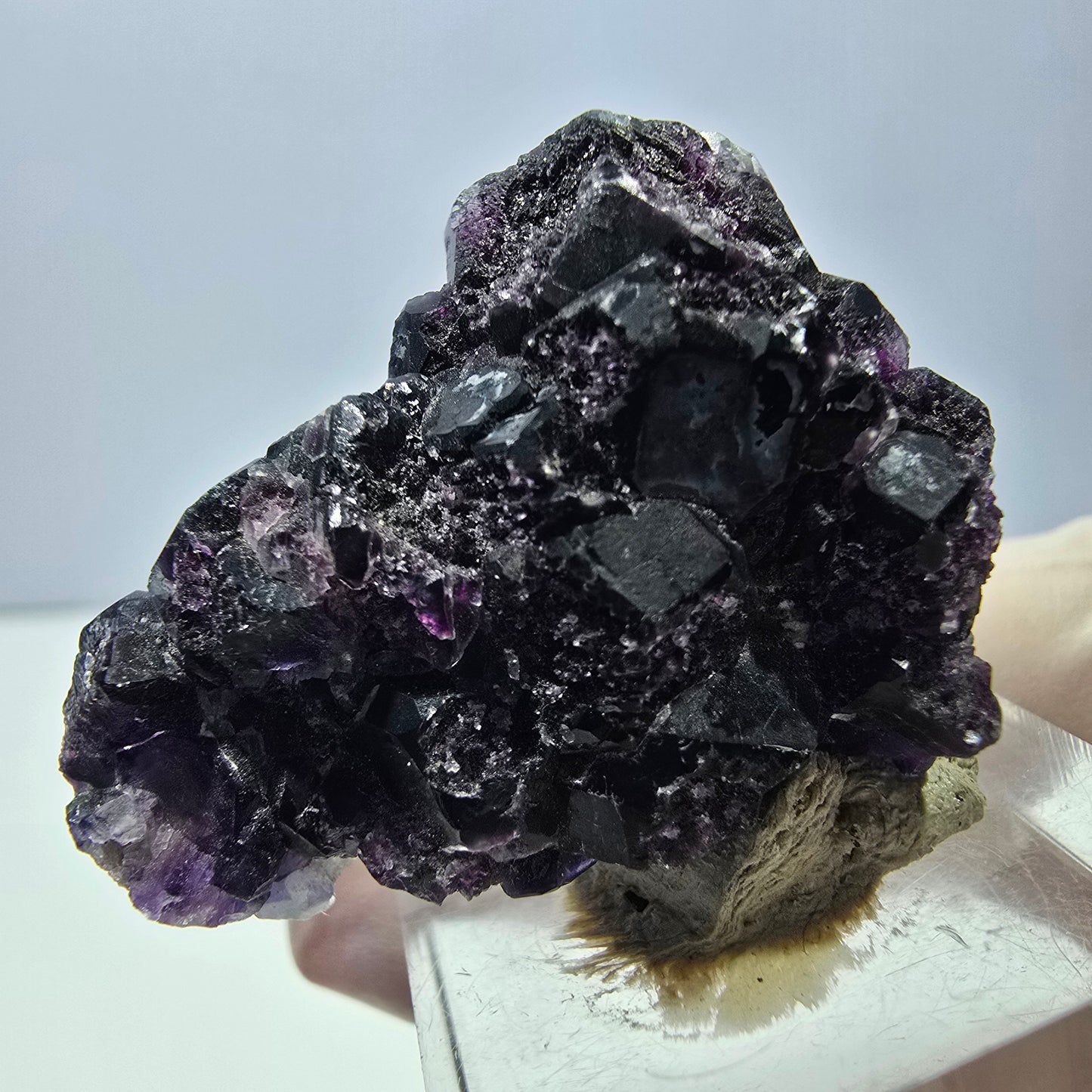 Phantom Fluorit Würfel Stufe, lila grün Okorusu, Namibia 40*29*21mm