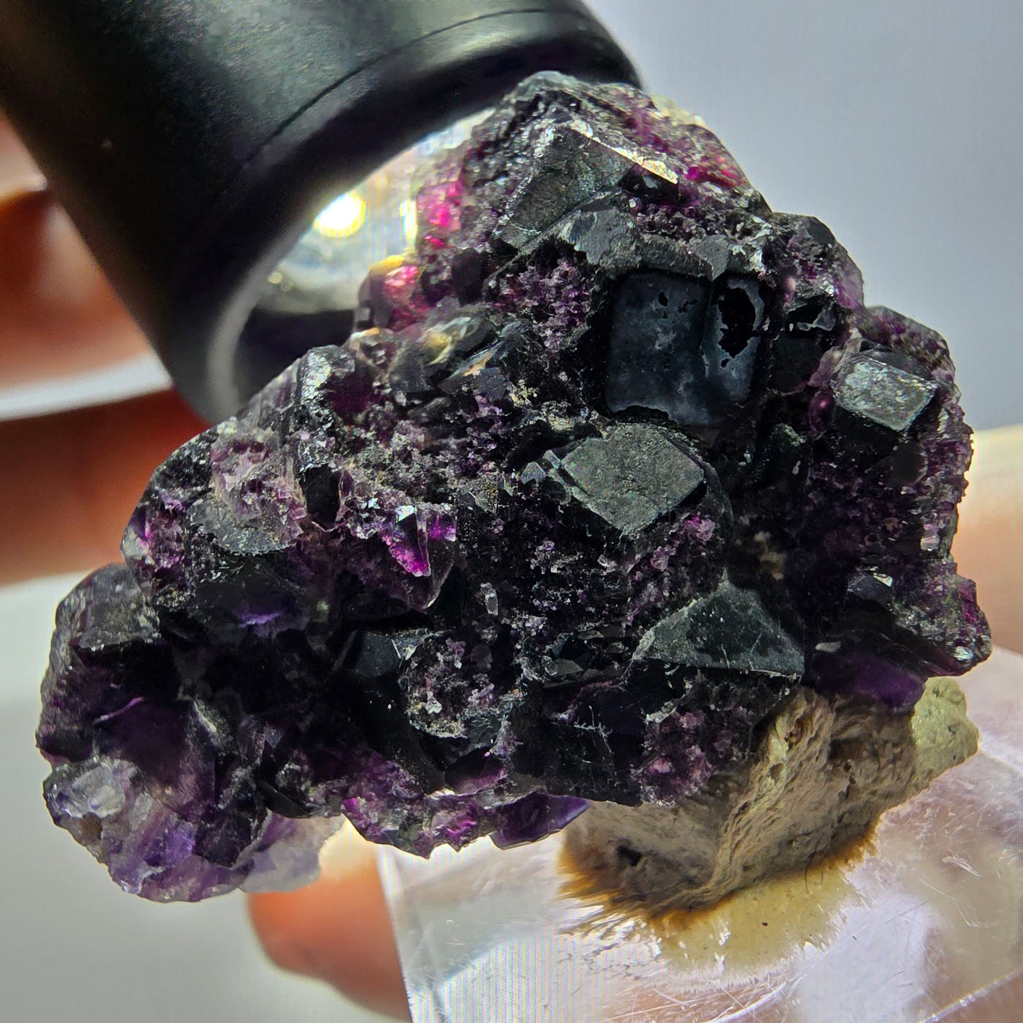 Phantom Fluorit Würfel Stufe, lila grün Okorusu, Namibia 40*29*21mm