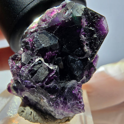 Phantom Fluorit Würfel Stufe, lila grün Okorusu, Namibia 40*29*21mm