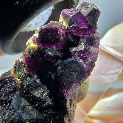 Phantom Fluorit Würfel Stufe, lila grün Okorusu, Namibia 40*29*21mm