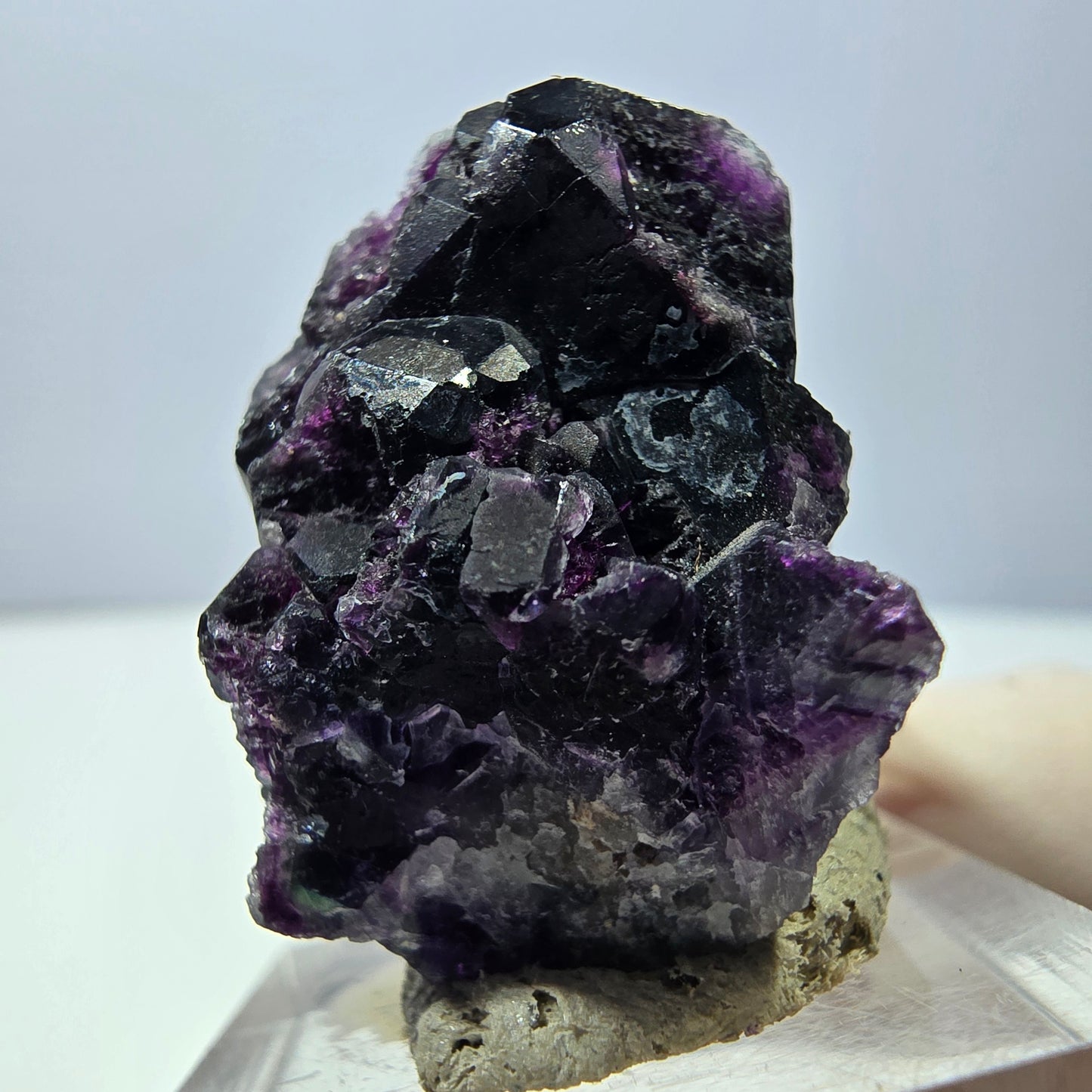 Phantom Fluorit Würfel Stufe, lila grün Okorusu, Namibia 40*29*21mm