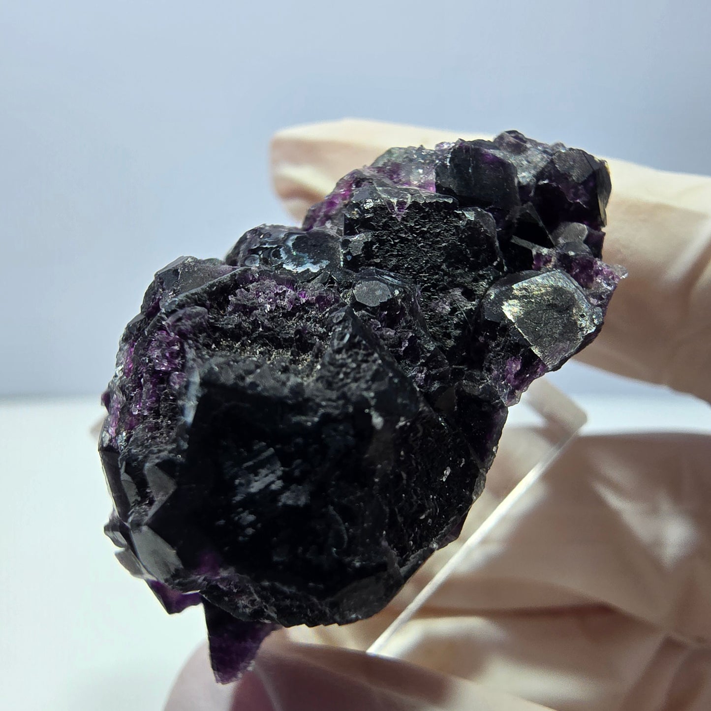 Phantom Fluorit Würfel Stufe, lila grün Okorusu, Namibia 40*29*21mm