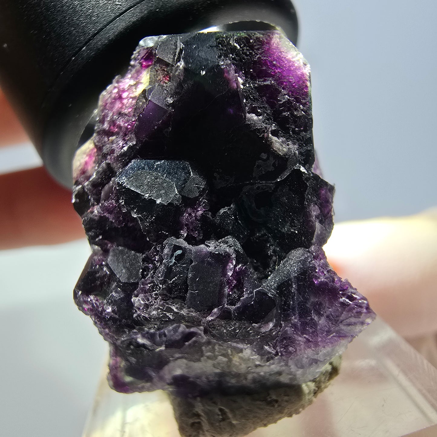 Phantom Fluorit Würfel Stufe, lila grün Okorusu, Namibia 40*29*21mm