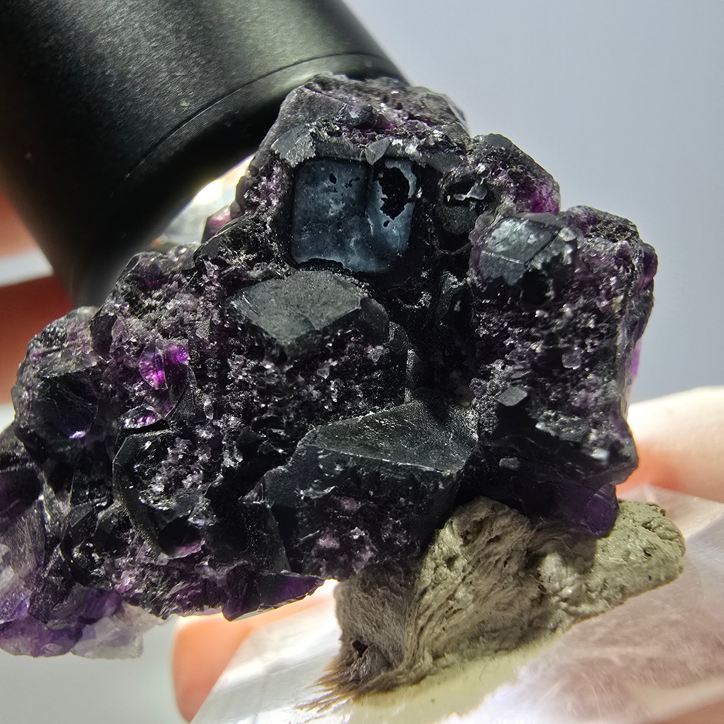 Phantom Fluorit Würfel Stufe, lila grün Okorusu, Namibia 40*29*21mm