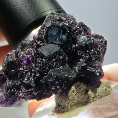 Phantom Fluorit Würfel Stufe, lila grün Okorusu, Namibia 40*29*21mm