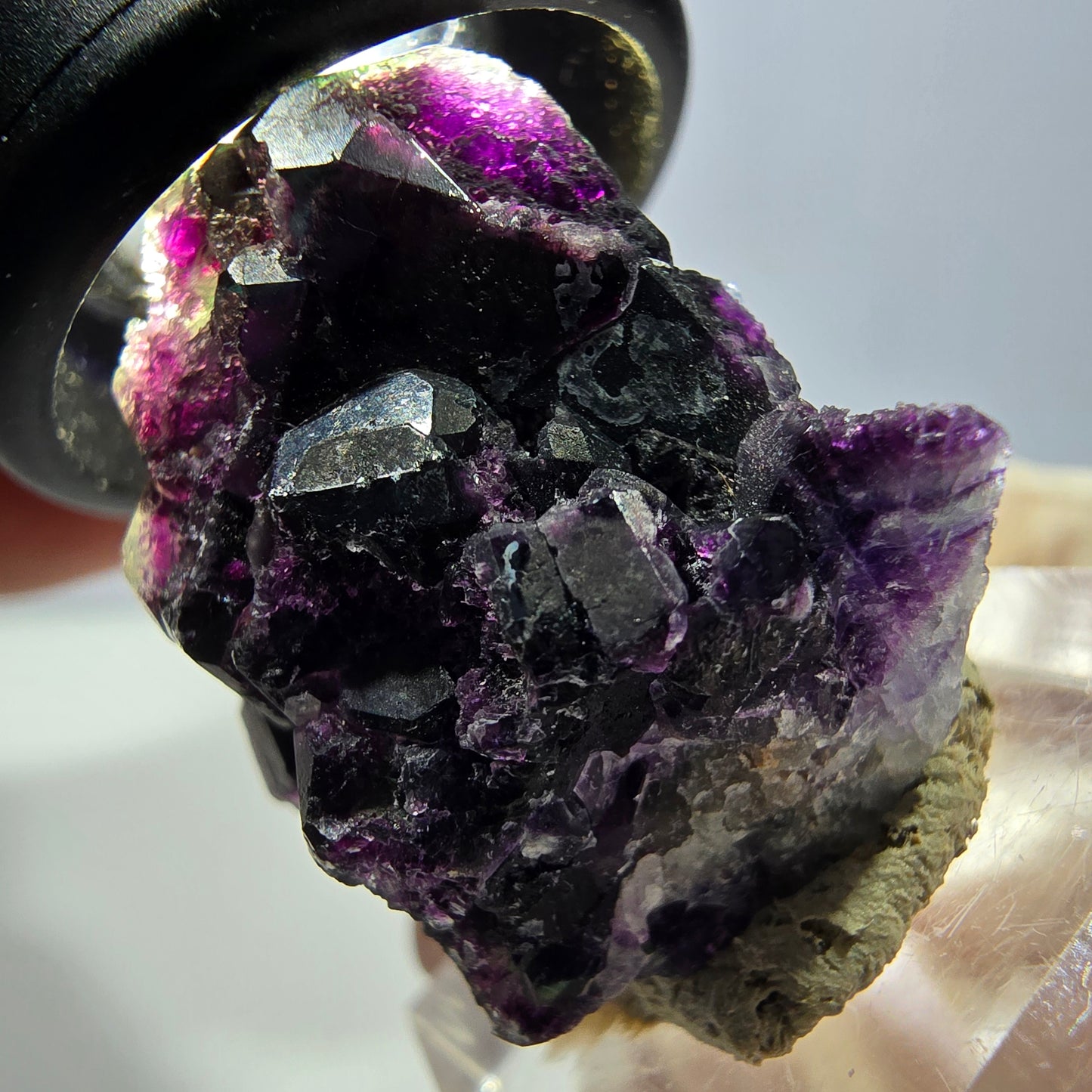 Phantom Fluorit Würfel Stufe, lila grün Okorusu, Namibia 40*29*21mm