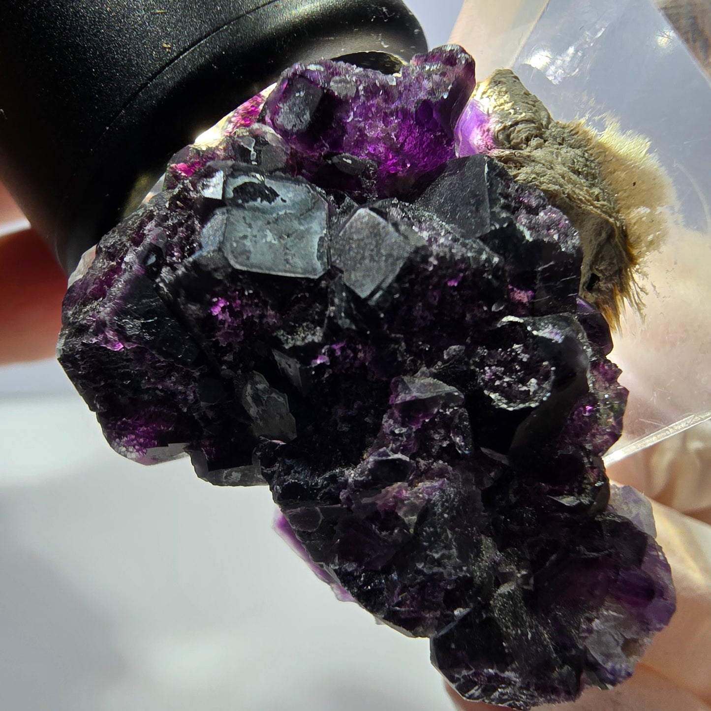 Phantom Fluorit Würfel Stufe, lila grün Okorusu, Namibia 40*29*21mm