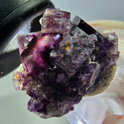 Phantom Fluorit Würfel Stufe, lila weiß Okorusu, Namibia 26*20*15mm