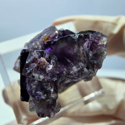 Phantom Fluorit Würfel Stufe, lila weiß Okorusu, Namibia 26*20*15mm