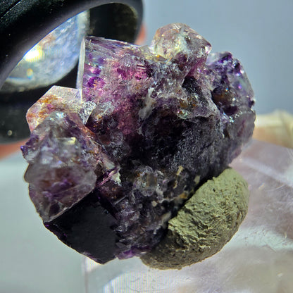 Phantom Fluorit Würfel Stufe, lila weiß Okorusu, Namibia 26*20*15mm