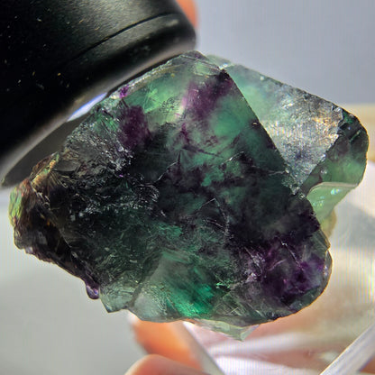Phantom Fluorit Würfel Stufe, lila grün Okorusu, Namibia 28*22*17mm