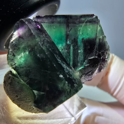 Phantom Fluorit Würfel Stufe, lila grün Okorusu, Namibia 28*22*17mm