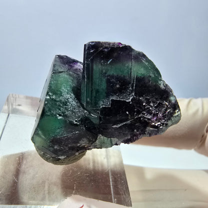 Phantom Fluorit Würfel Stufe, lila grün Okorusu, Namibia 28*22*17mm
