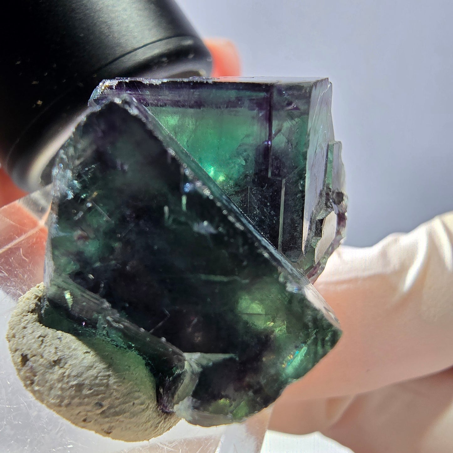 Phantom Fluorit Würfel Stufe, lila grün Okorusu, Namibia 28*22*17mm