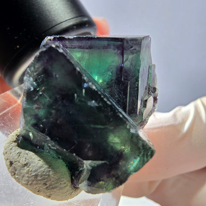 Phantom Fluorit Würfel Stufe, lila grün Okorusu, Namibia 28*22*17mm