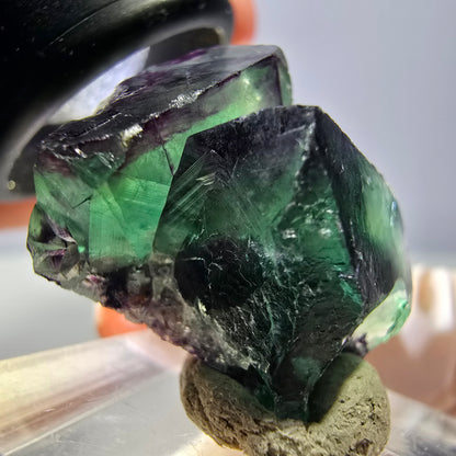Phantom Fluorit Würfel Stufe, lila grün Okorusu, Namibia 28*22*17mm