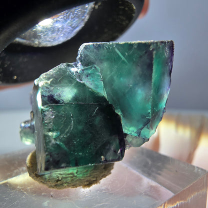 Phantom Fluorit Würfel Stufe, lila grün Okorusu, Namibia 29*23*15mm