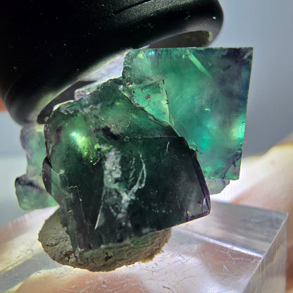 Phantom Fluorit Würfel Stufe, lila grün Okorusu, Namibia 29*23*15mm