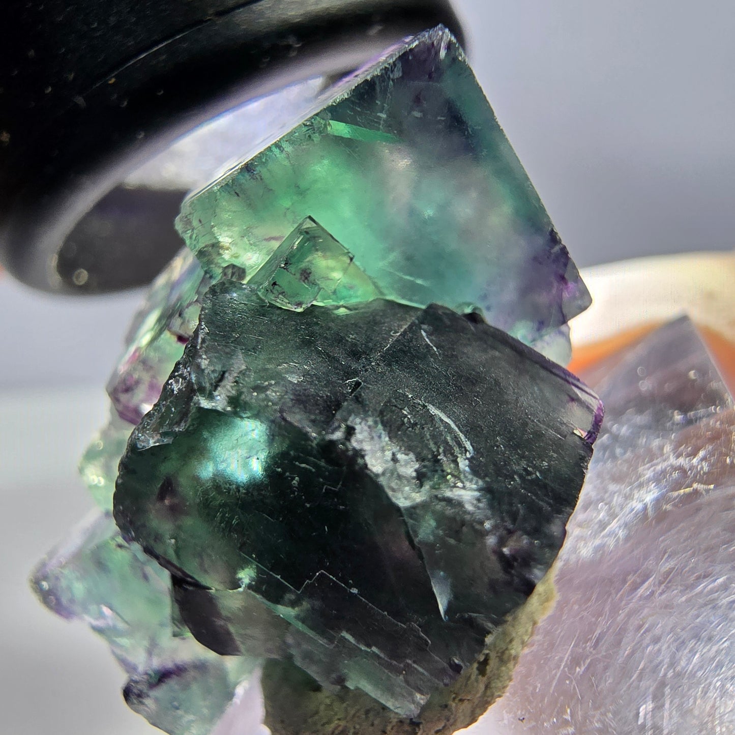 Phantom Fluorit Würfel Stufe, lila grün Okorusu, Namibia 29*23*15mm